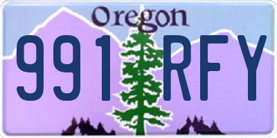 OR license plate 991RFY