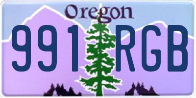 OR license plate 991RGB