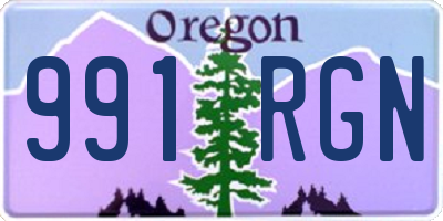 OR license plate 991RGN