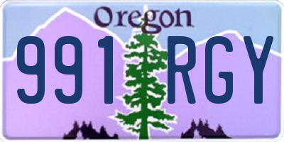 OR license plate 991RGY