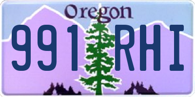 OR license plate 991RHI
