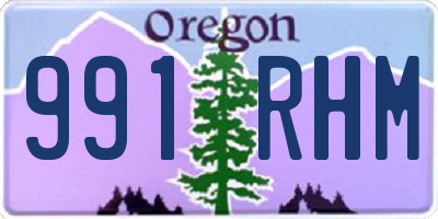 OR license plate 991RHM