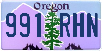 OR license plate 991RHN
