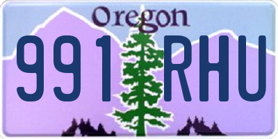 OR license plate 991RHU