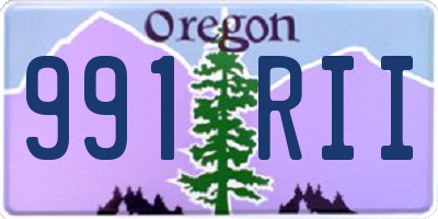 OR license plate 991RII