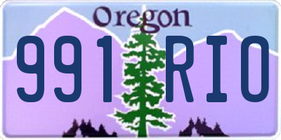 OR license plate 991RIO