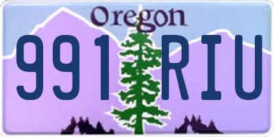 OR license plate 991RIU