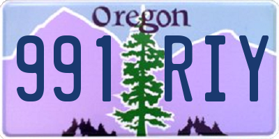 OR license plate 991RIY