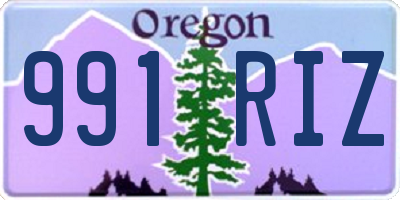 OR license plate 991RIZ