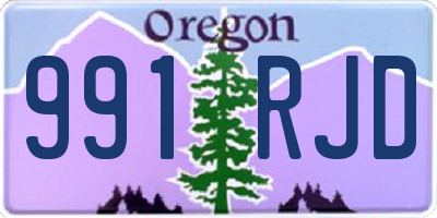 OR license plate 991RJD