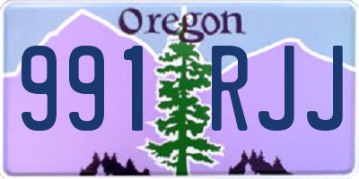 OR license plate 991RJJ