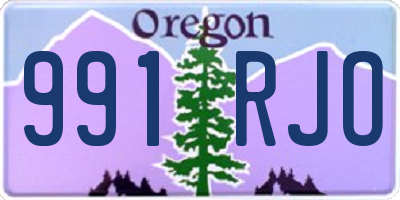 OR license plate 991RJO