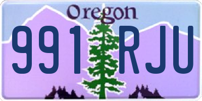 OR license plate 991RJU