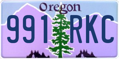 OR license plate 991RKC