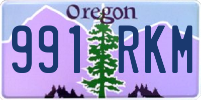 OR license plate 991RKM