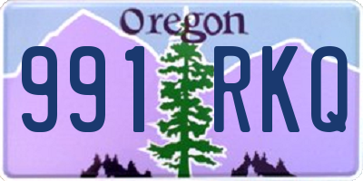 OR license plate 991RKQ
