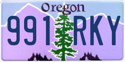 OR license plate 991RKY