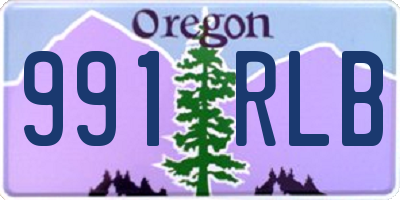 OR license plate 991RLB