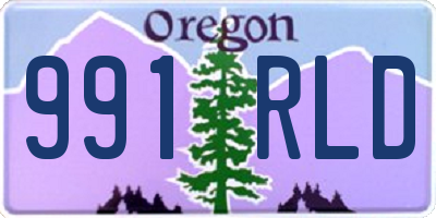 OR license plate 991RLD