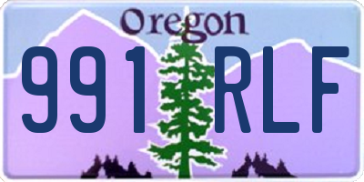 OR license plate 991RLF