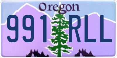 OR license plate 991RLL