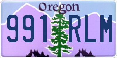 OR license plate 991RLM