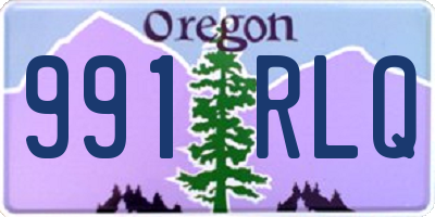 OR license plate 991RLQ