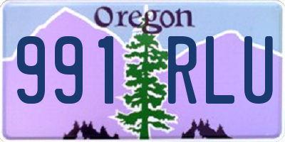 OR license plate 991RLU