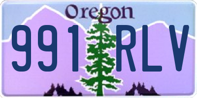 OR license plate 991RLV