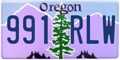 OR license plate 991RLW