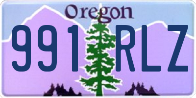 OR license plate 991RLZ