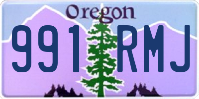 OR license plate 991RMJ