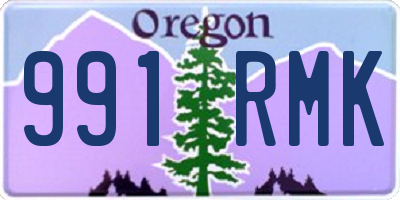 OR license plate 991RMK