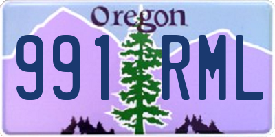 OR license plate 991RML