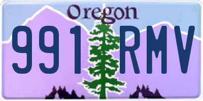 OR license plate 991RMV
