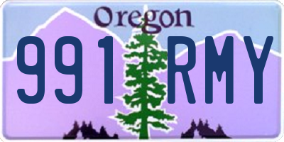 OR license plate 991RMY