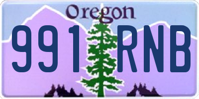 OR license plate 991RNB