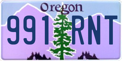 OR license plate 991RNT