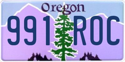 OR license plate 991ROC