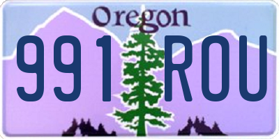 OR license plate 991ROU