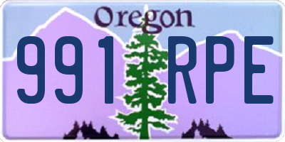 OR license plate 991RPE