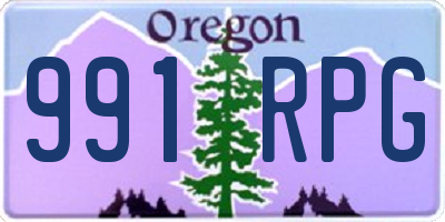 OR license plate 991RPG