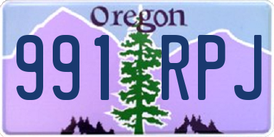 OR license plate 991RPJ