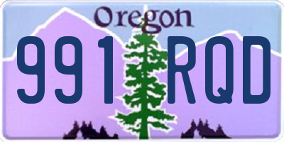 OR license plate 991RQD