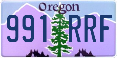 OR license plate 991RRF