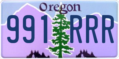 OR license plate 991RRR