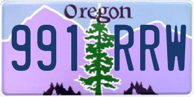OR license plate 991RRW