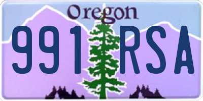 OR license plate 991RSA