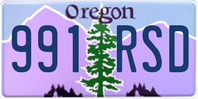 OR license plate 991RSD