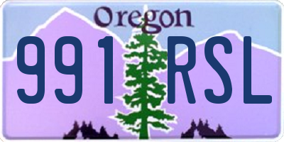 OR license plate 991RSL